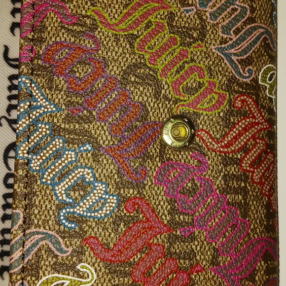 Juicy Couture Chestnut Chino Mult Glam Elongated Flap Wallet Accessories Vegan - Picture 12 of 16